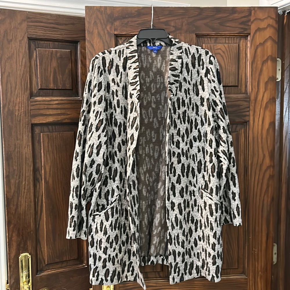 Apt 9 animal print flannel jacket